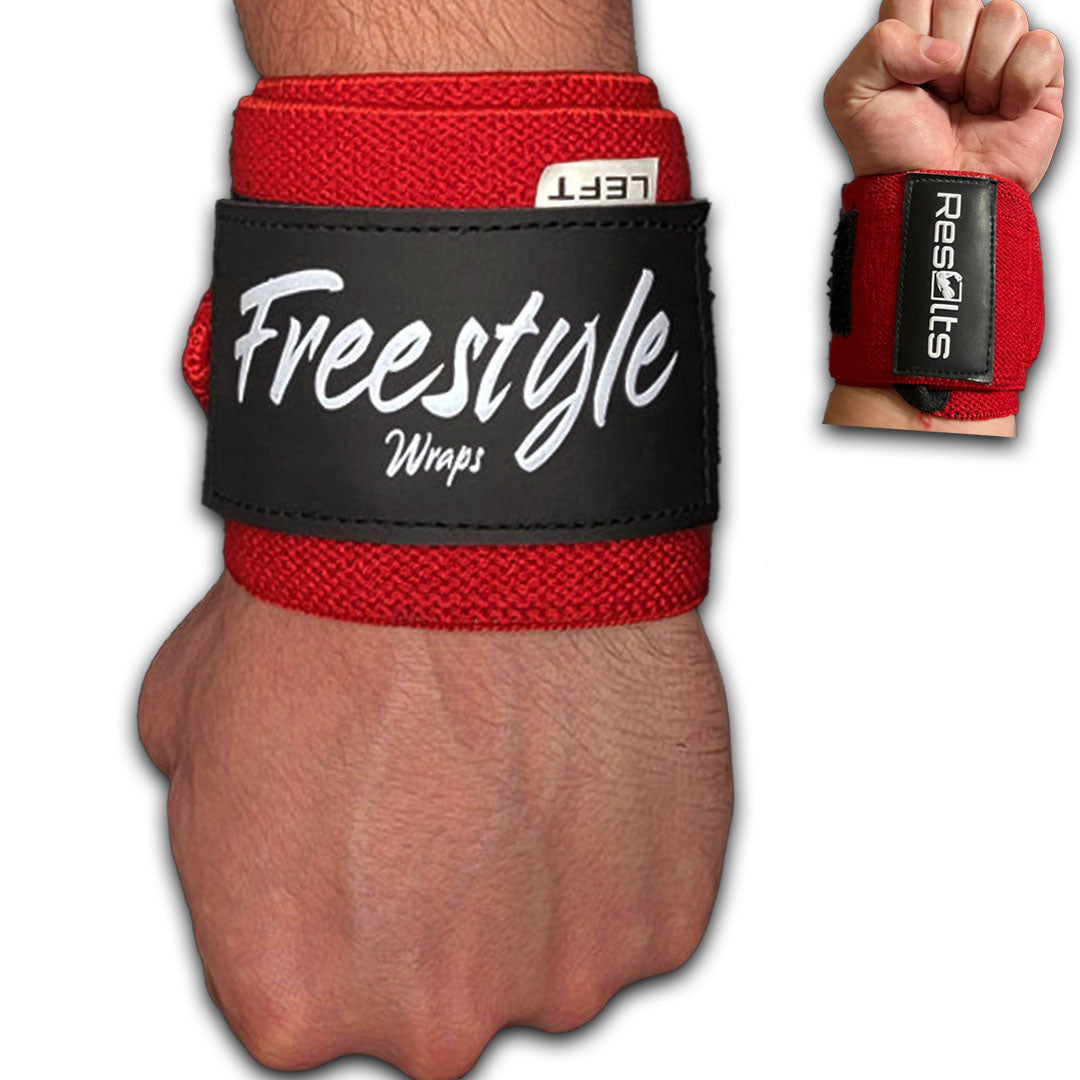 results fitness freestyle wraps belt loop wrist wraps for powerlifters crimson red