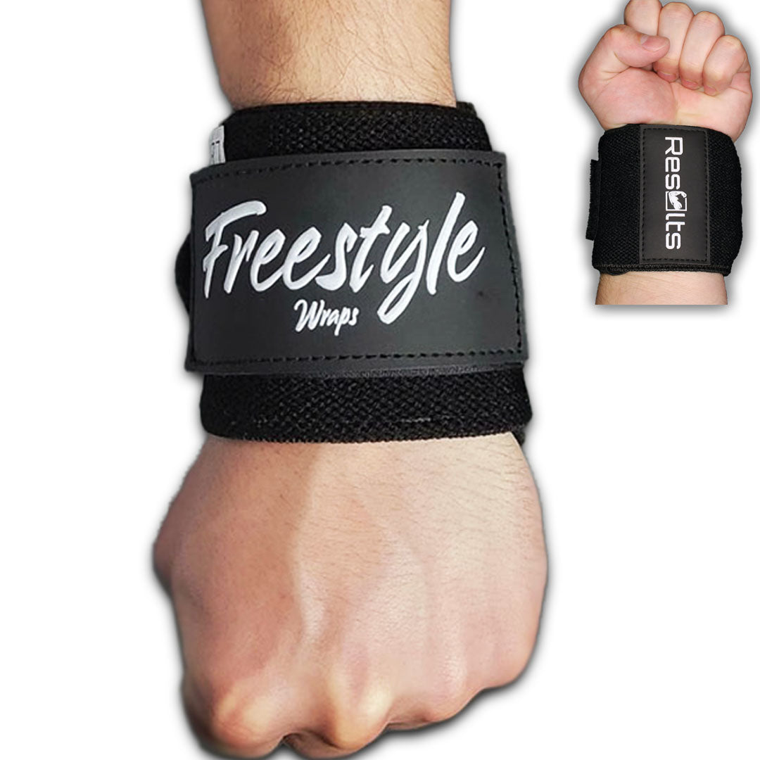 results fitness freestyle wraps belt loop wrist wraps for powerlifters black