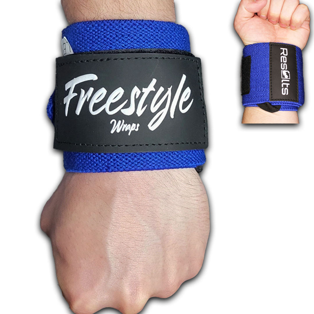 results fitness freestyle wraps belt loop wrist wraps for powerlifters navy blue